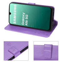 Handy Tasche für Samsung Galaxy A17 5G Hülle Handyhülle Klapphülle Wallet Case in Lila