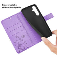 Handy Tasche für Samsung Galaxy A17 5G Hülle Handyhülle Klapphülle Wallet Case in Lila