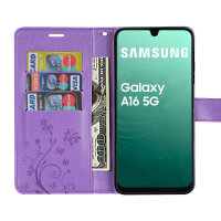 Handy Tasche für Samsung Galaxy A17 5G Hülle Handyhülle Klapphülle Wallet Case in Lila