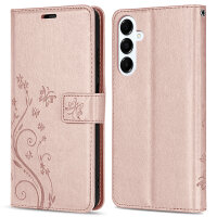 Handy Tasche für Samsung Galaxy A17 5G Hülle Handyhülle Klapphülle Wallet Case in Rosegold