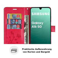 Handy Tasche für Samsung Galaxy A17 5G Hülle Handyhülle Klapphülle Wallet Case in Rot