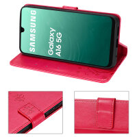 Handy Tasche für Samsung Galaxy A17 5G Hülle Handyhülle Klapphülle Wallet Case in Rot