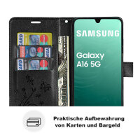 Handy Tasche für Samsung Galaxy A17 5G Hülle Handyhülle Klapphülle Wallet Case in Schwarz