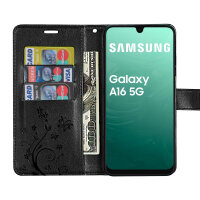 Handy Tasche für Samsung Galaxy A17 5G Hülle Handyhülle Klapphülle Wallet Case in Schwarz
