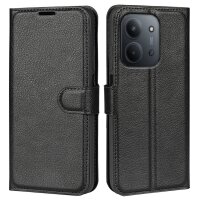 Hülle für Xiaomi Redmi 15C Handyhülle Handy Tasche Klapphülle Flipcase Wallet Case Etui Schwarz