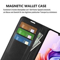 Handy Tasche für ZTE Blade V70 Max Handyhülle Flip Cover Wallet Case Hülle Etui Schwarz