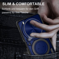 Outdoor Panzer Hülle für ZTE Blade V70 Max Handyhülle mit Slide Kameraschutz Ringhalter Bumper in Blau