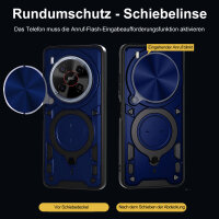 Outdoor Panzer Hülle für ZTE Blade V70 Max Handyhülle mit Slide Kameraschutz Ringhalter Bumper in Blau