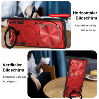 Outdoor Panzer Hülle für ZTE Blade V70 Max Handyhülle mit Slide Kameraschutz Ringhalter Bumper in Rot