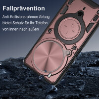 Outdoor Panzer Hülle für ZTE Blade V70 Max Handyhülle mit Slide Kameraschutz Ringhalter Bumper in Rosegold