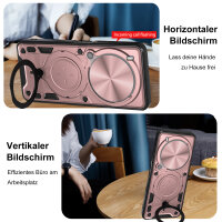 Outdoor Panzer Hülle für ZTE Blade V70 Max Handyhülle mit Slide Kameraschutz Ringhalter Bumper in Rosegold