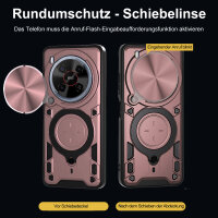 Outdoor Panzer Hülle für ZTE Blade V70 Max Handyhülle mit Slide Kameraschutz Ringhalter Bumper in Rosegold
