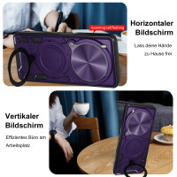 Outdoor Panzer Hülle für ZTE Blade V70 Max Handyhülle mit Slide Kameraschutz Ringhalter Bumper in Lila