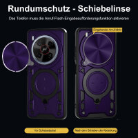 Outdoor Panzer Hülle für ZTE Blade V70 Max Handyhülle mit Slide Kameraschutz Ringhalter Bumper in Lila
