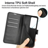 Hülle für Xiaomi Redmi 15 Handyhülle Handy Tasche Klapphülle Flipcase Wallet Case Etui Schwarz