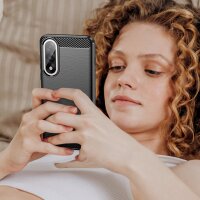 Hülle für OnePlus Nord 5 Carbon Outdoor Handyhülle Bumper Case Cover Handy Tasche TPU