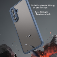Handyhülle für Samsung Galaxy A17 5G Stoßfest Matt Back Cover Blau