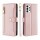 Handykette für Samsung Galaxy A53 Hülle mit Band Handyhülle Kartenfächer PU Leder Umhängetasche in Rosa