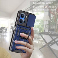 Outdoor Panzer Hülle für Xiaomi Redmi 15C (173cm) Handyhülle Kameraschutz Ringhalter in Blau