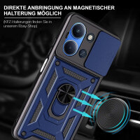 Outdoor Panzer Hülle für Xiaomi Redmi 15C (173cm) Handyhülle Kameraschutz Ringhalter in Blau