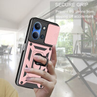 Outdoor Panzer Hülle für Xiaomi Redmi 15C (173cm) Handyhülle Kameraschutz Ringhalter in Rosegold