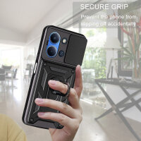 Outdoor Panzer Hülle für Xiaomi Redmi 15C (173cm) Handyhülle Kameraschutz Ringhalter in Schwarz