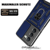 Outdoor Panzer Hülle für Xiaomi Redmi 15 4G / 5G Handyhülle Kameraschutz Ringhalter in Blau
