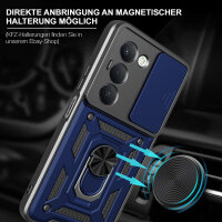 Outdoor Panzer Hülle für Xiaomi Redmi 15 4G / 5G Handyhülle Kameraschutz Ringhalter in Blau