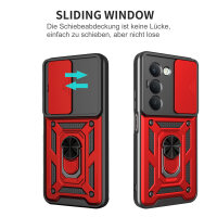 Outdoor Panzer Hülle für Xiaomi Redmi 15 4G / 5G Handyhülle Kameraschutz Ringhalter in Rot