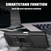 Outdoor Panzer Hülle für Xiaomi Redmi 15 4G / 5G Handyhülle Kameraschutz Ringhalter in Schwarz