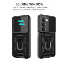 Outdoor Panzer Hülle für Xiaomi Redmi 15 4G / 5G Handyhülle Kameraschutz Ringhalter in Schwarz