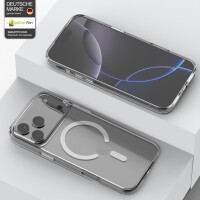 Hülle mit integrierter Magnet für iPhone 17 Pro Max Handyhülle Bumper Transparent