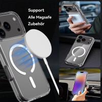 Hülle mit integrierter Magnet für iPhone 17 Pro Max Handyhülle Bumper Transparent
