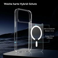 Hülle mit integrierter Magnet für iPhone 17 Pro Handyhülle Bumper Transparent