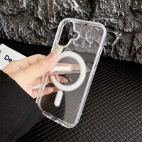 Hülle mit integrierter Magnet für iPhone 17 Handyhülle Bumper Transparent