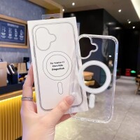 Hülle mit integrierter Magnet für iPhone 17 Handyhülle Bumper Transparent