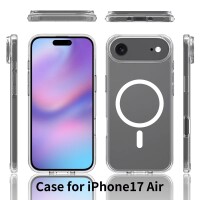 Hülle mit integrierter Magnet für iPhone 17 Air Handyhülle Bumper Transparent