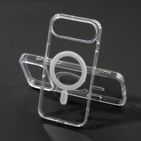 Hülle mit integrierter Magnet für iPhone 17 Air Handyhülle Bumper Transparent