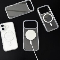 Hülle mit integrierter Magnet für iPhone 17 Air Handyhülle Bumper Transparent