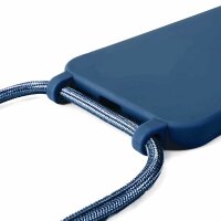 Handykette für Samsung Galaxy S25 FE Hanyhülle mit Band Hülle mit Kodel Smartphone Halskette in Blau