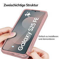 360° Grad Hülle für Samsung Galaxy S25 FE mit Integriertem Displayschutz Rosa