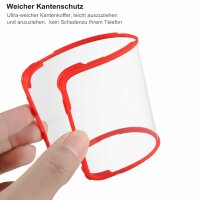 360° Grad Hülle für Samsung Galaxy S25 FE mit Integriertem Displayschutz Rot