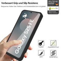 360° Grad Hülle für Samsung Galaxy S25 FE mit Integriertem Displayschutz Schwarz