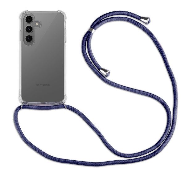 Handykette für Samsung Galaxy S25 FE Handyhülle mit Band Case Hülle mit Kordel Hand Blau