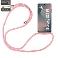 Handykette für Samsung Galaxy S25 FE Handyhülle mit Band Case Hülle mit Kordel Hand Rosa