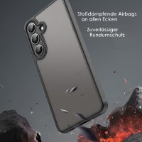 Matte Hülle für Samsung Galaxy S25 FE Stoßfest Matt Back Cover in Schwarz