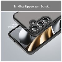Matte Hülle für Samsung Galaxy S25 FE Stoßfest Matt Back Cover in Schwarz