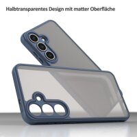 Matte Hülle für Samsung Galaxy S25 FE Stoßfest Matt Back Cover in Blau