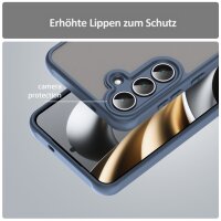 Matte Hülle für Samsung Galaxy S25 FE Stoßfest Matt Back Cover in Blau