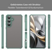 Matte Hülle für Samsung Galaxy S25 FE Stoßfest Matt Back Cover in Grün